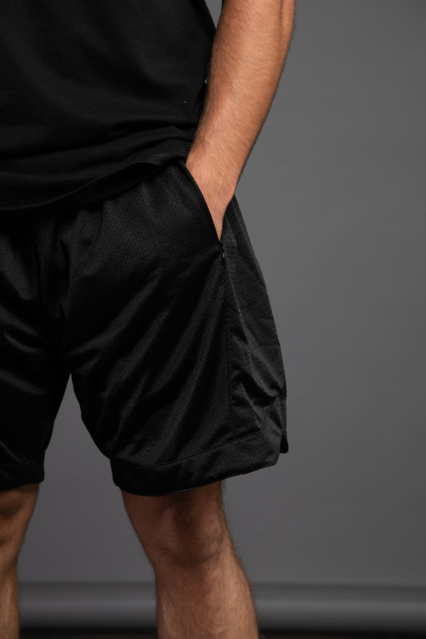 Cut and Sew - "All Day" Ball Shorts - Black