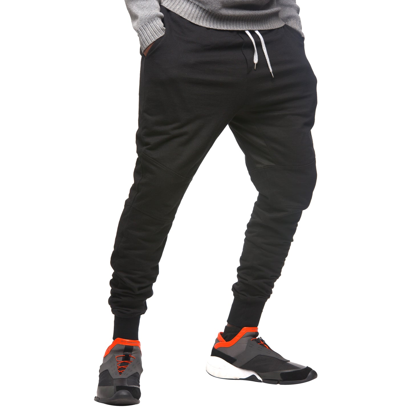 Cut and Sew Joggers - Black