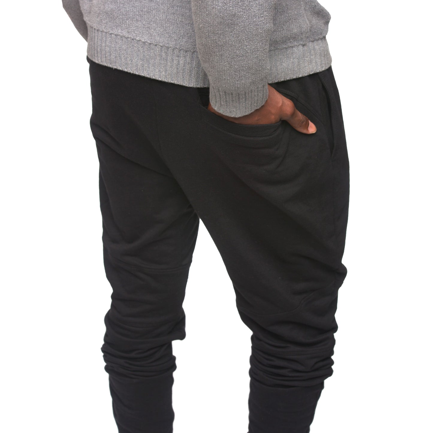 Cut and Sew Joggers - Black