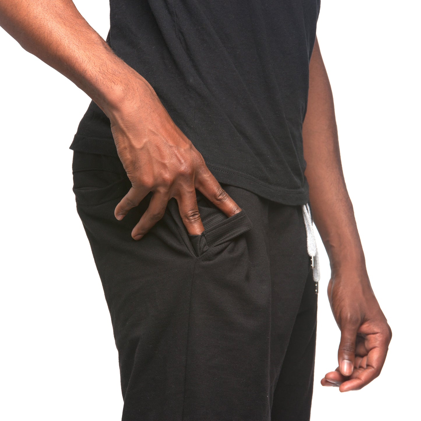 Cut and Sew Joggers - Black